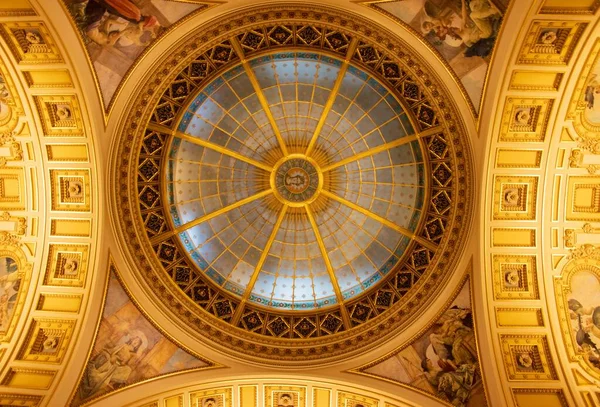 布拉格 2019年11月23日 布拉格市国家博物馆的天花板 令人惊奇的内部 — 图库照片