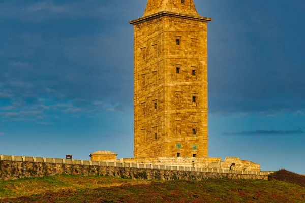 Famosa Torre Hércules Coruña Galicia España — Foto de Stock