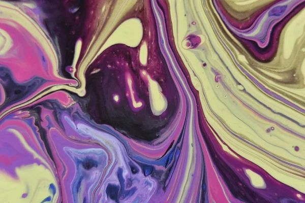 Closeup Shot Creative Background Abstract Acrylic Painted Colorful Waves — Stock Photo, Image