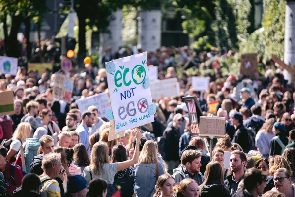 Monaco Germania Settembre 2019 Veduta Aerea Dello Sciopero Protesta Venerdì — Foto Stock