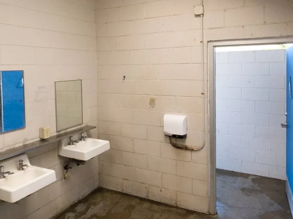 Dirty Public Bathroom Weathered Interior — Stock Photo, Image