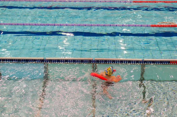 Poznan Polen Januar 2020 Menschen Beim Schwimmunterricht Malta Park — Stockfoto