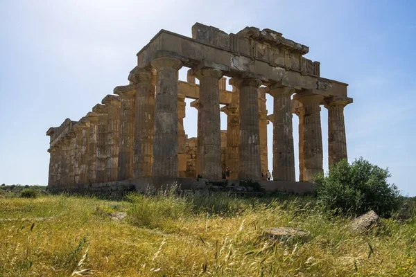 Les Ruines Temple Hera Dans Parc Archéologique Selinunte Sicile Italie — Photo