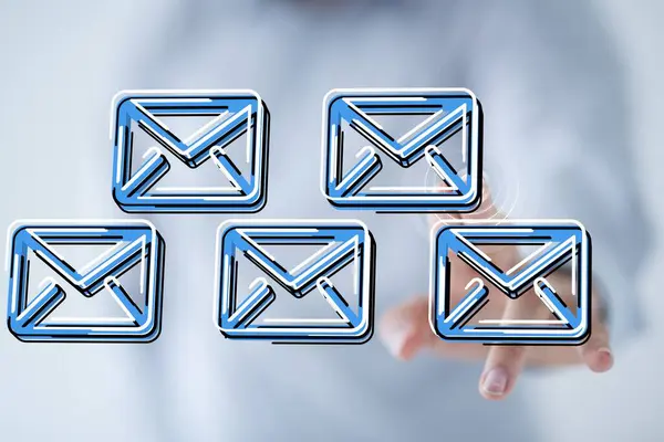 Mail Kommunikation Verbindungsnachricht Zum Mailing — Stockfoto