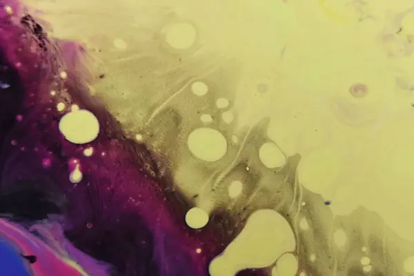 Макроснимок Абстрактного Фона Цветной Акриловой Краски Масляной Жидкости — стоковое фото