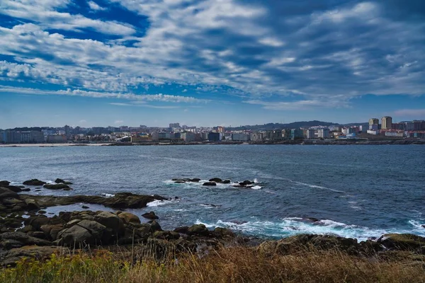 西班牙加利西亚科鲁纳美丽的海景 — 图库照片