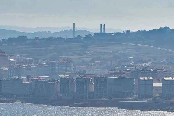 Eine Schöne Aufnahme Von Gebäuden Meer Coruna Stadt Galicien Spanien — Stockfoto