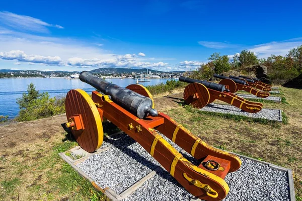Cannon Batteries Hovedoya Island — Stock Photo, Image