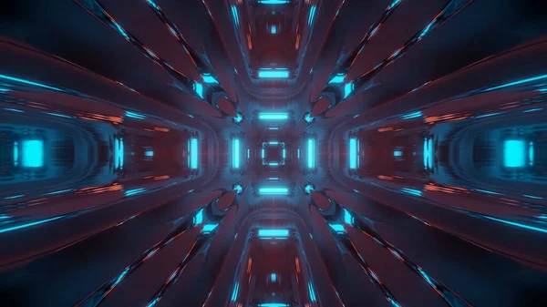Een Koele Illustratie Met Geometrische Vormen Neon Laserlichten Perfect Voor — Stockfoto