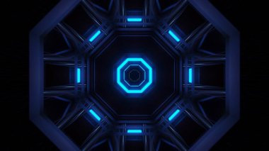 A cool illustration of geometric shapes with blue laser lights - perfect for wallpapers clipart