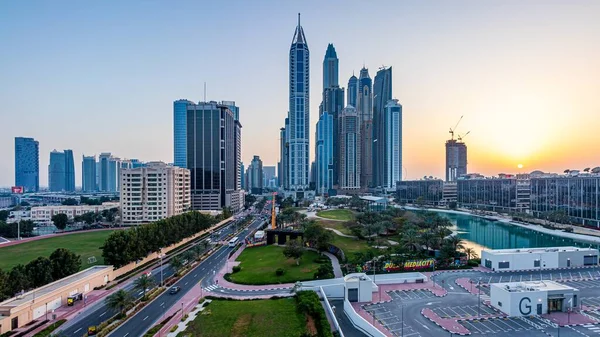 Dubai Spojené Záležitosti Arabu 2020 Panorama Dubaje Media City Během — Stock fotografie