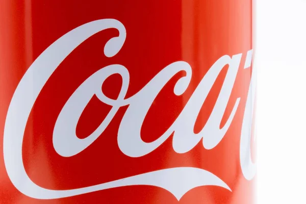 Aachen Německo Března 2020 Makro Snímek Loga Coca Cola Osvěžující — Stock fotografie