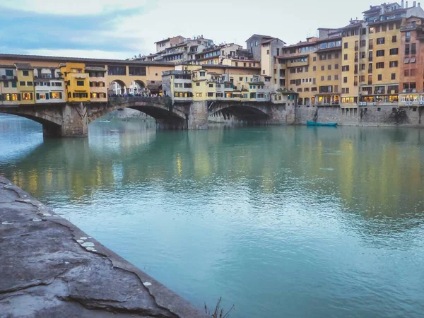 Una Hermosa Toma Ponte Vecchio Florencia Italia — Foto de Stock