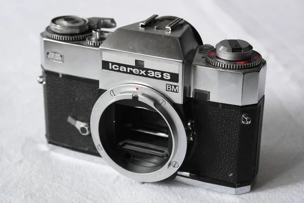 Bucuresti Romania Aralık 2020 Eski Zeiss Icarex 35S Fotoğraf Makinesi — Stok fotoğraf