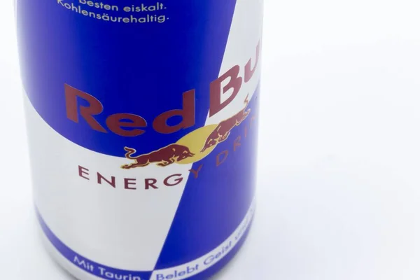 Aachen Alemanha Mar 2020 Close Redbull Fresco Refrescante Pode Uma — Fotografia de Stock