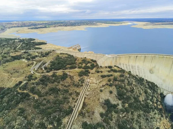 Uma Bela Paisagem Uma Barragem Salamanca Espanha — Fotografia de Stock