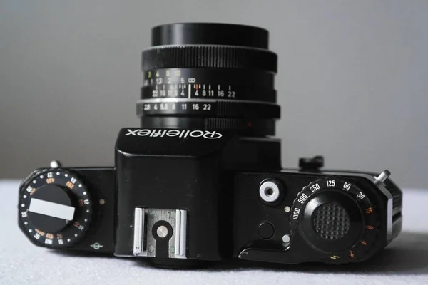 Bucuresti Roemenië Mrt 2020 Oude Vintage Rolleiflex Fotocamera Lens 35Mm — Stockfoto