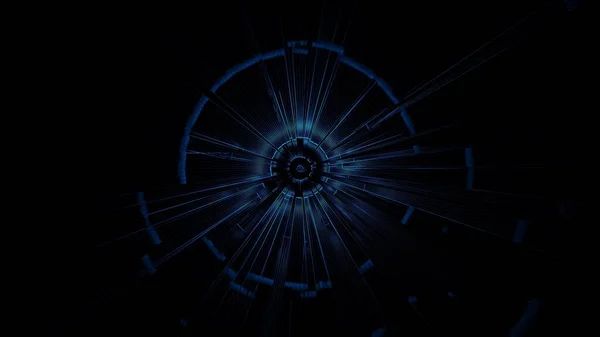 Een Illustratie Van Een Cirkel Met Abstracte Neon Lichteffecten Mooie — Stockfoto