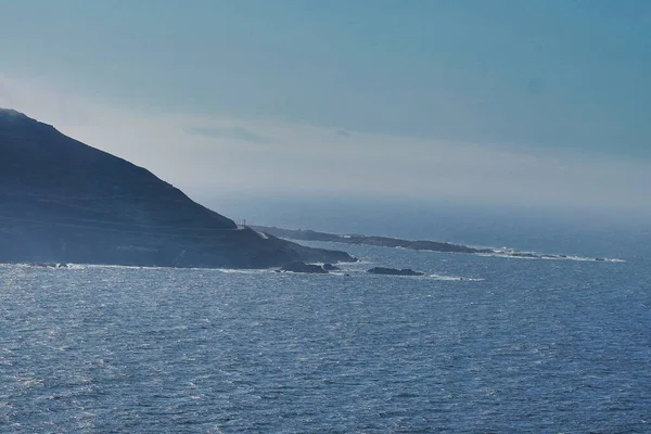 Hermoso Plano Una Montaña Orilla Del Mar Coruna Galicia España — Foto de Stock