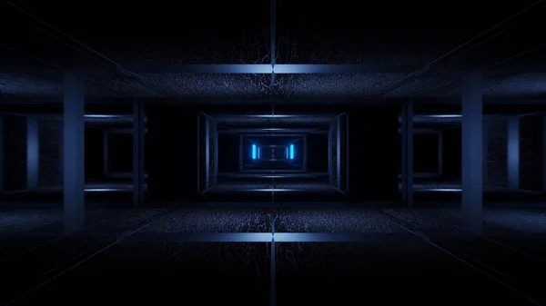 Прохладная Иллюстрация Геометрических Форм Голубыми Лазерными Огнями Отлично Подходит Обоев — стоковое фото