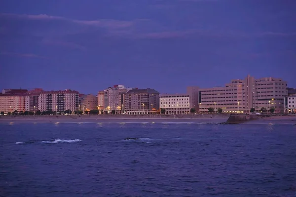 Beautiful Night View Coruna City Galicia Spain — Stock Photo, Image