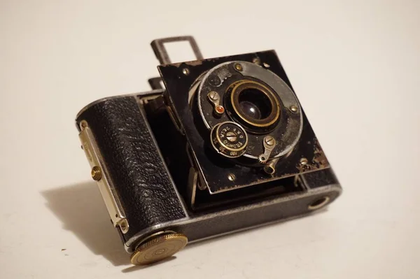 Régi Vintage Fényképezőgép Lencse Múzeum Gyűjtemény Ősi Fényképezőgép — Stock Fotó