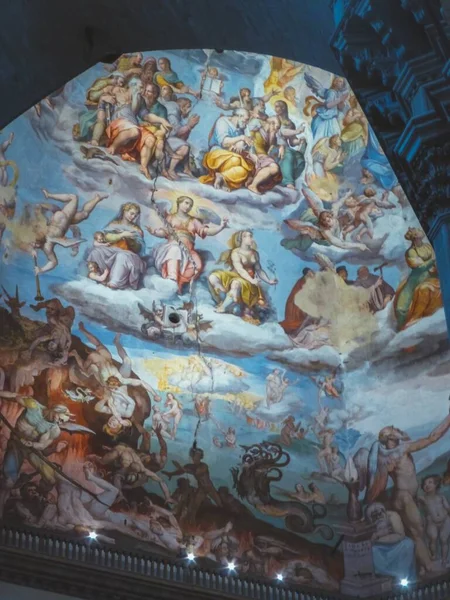 Eine Schöne Wandmalerei Der Decke Der Kathedrale Von Florenz Italien — Stockfoto