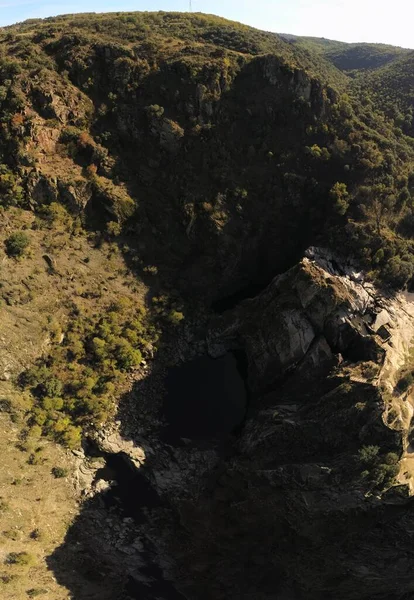 Vista Vertical Ángulo Alto Del Cañón Del Pozo Los Humos —  Fotos de Stock