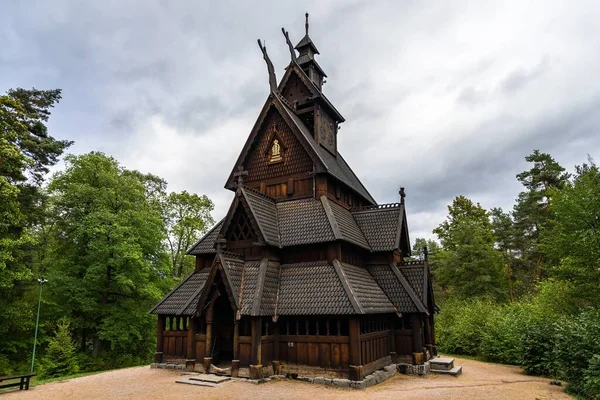 Церква Гол Ставе Типова Норвезька Церква Норвезькому Музеї Історії Культури — стокове фото