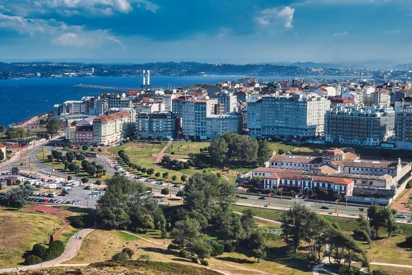 Aerial Beautiful Shot Galicia Spain Sea Background — Stock Photo, Image