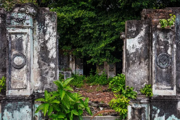 Mansión Abandonada Malasia Siendo Lentamente Recuperada Por Naturaleza —  Fotos de Stock