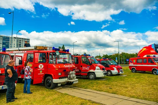 Poznan Poland Haziran 2019 Şehirde Sergi Araçlarıyla Itfaiye Etkinliği — Stok fotoğraf