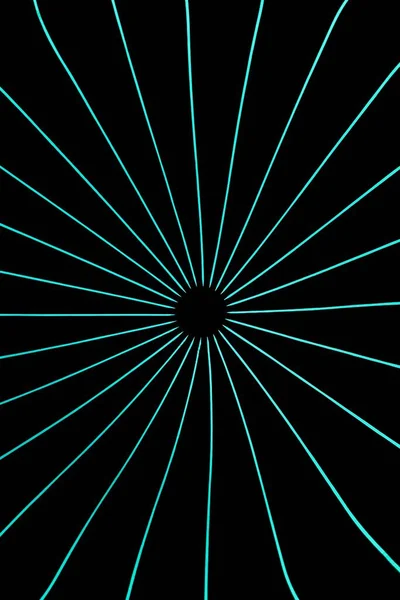 Colpo Verticale Luci Neon Azzurre Sfondo Nero — Foto Stock