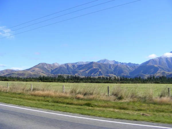 Uma Bela Paisagem Altas Montanhas Rochosas South Island Nova Zelândia — Fotografia de Stock