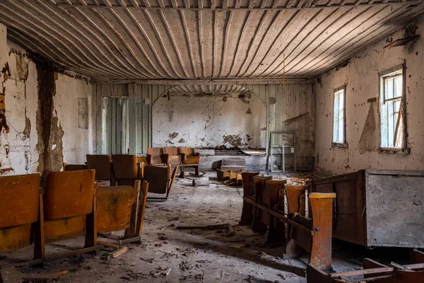 Sala Abbandonata Pripyat Chernobyl Dove Verificato Disastro Nucleare Del 1986 — Foto Stock