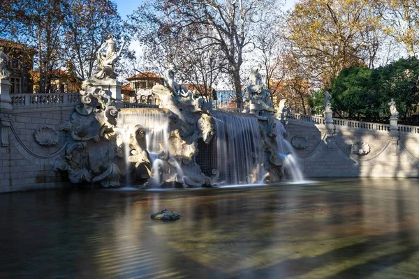Una Panoramica Della Fontana Dei Dodici Mesi Parco Valentino Torino — Foto Stock