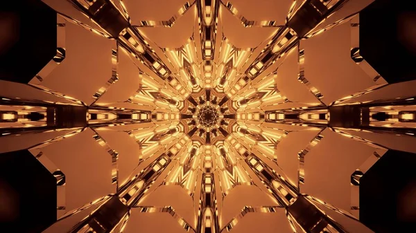 Uma Ilustração Várias Luzes Douradas Castanhas Movimento Fluindo Uma Direção — Fotografia de Stock