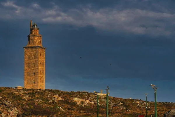 Famosa Torre Hércules Coruna Espanha — Fotografia de Stock