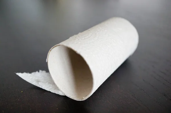 Finished Toilet Paper Roll Ground — Stock Photo, Image