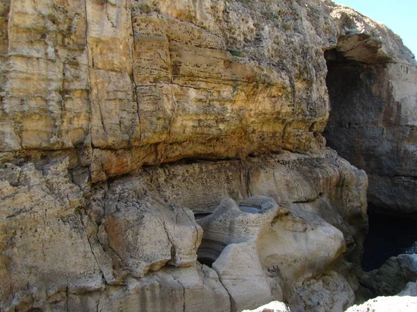 Přírodní Skalní Oblouk Wied Mielah Gharb Gozo Maltské Ostrovy — Stock fotografie