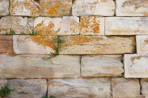 Primer Plano Una Pared Hecha Piedras Blancas Perfecto Para Fondo — Foto de Stock