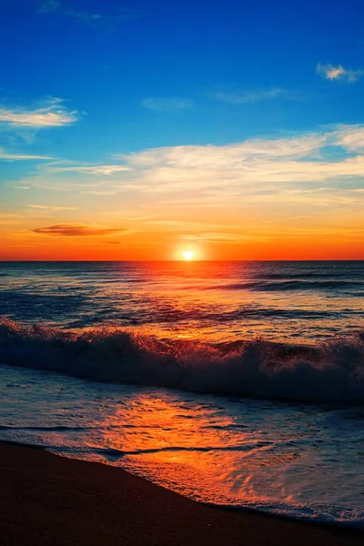 Disparo Vertical Playa Entrada Norte Amanecer Ideal Para Fondo — Foto de Stock