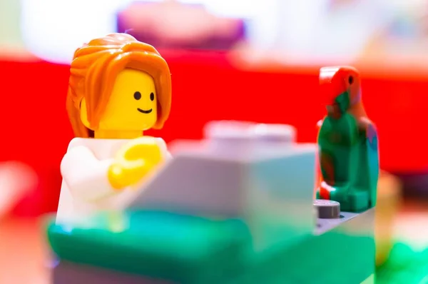 Poznan Polsko Února 2019 Plastic Lego Figurka Koncept Soft Focus — Stock fotografie