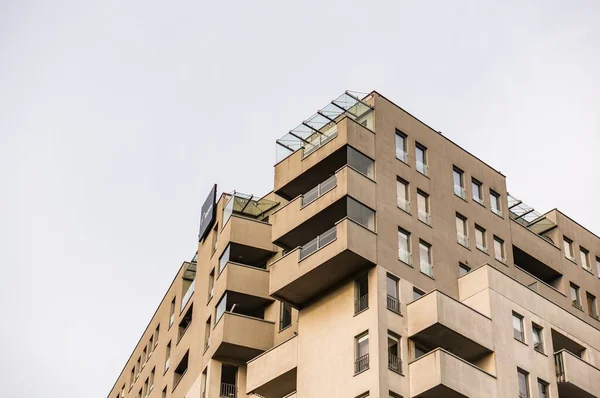 Poznan Poland Mar 2020 Top High Apartment Building Osiedle Piastowskie — Stock Photo, Image