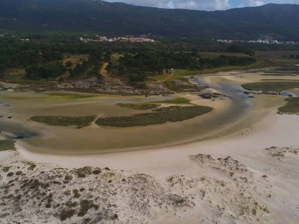 Vista Aérea Praia Carnota Galiza Drone Foto — Fotografia de Stock