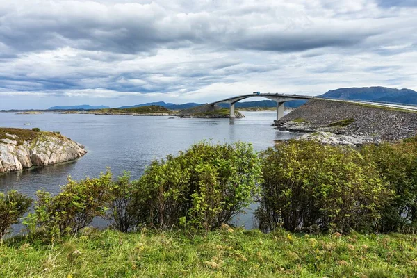 Pohled Most Storseisundet Atlantic Road Norsku — Stock fotografie