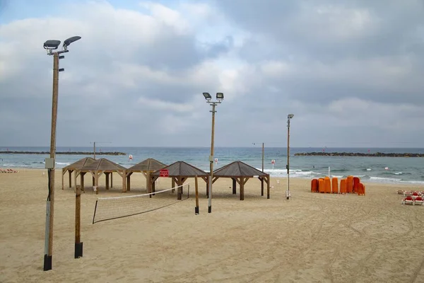 Ein Strand Mittelmeer Bei Tag Caesarea Israel — Stockfoto