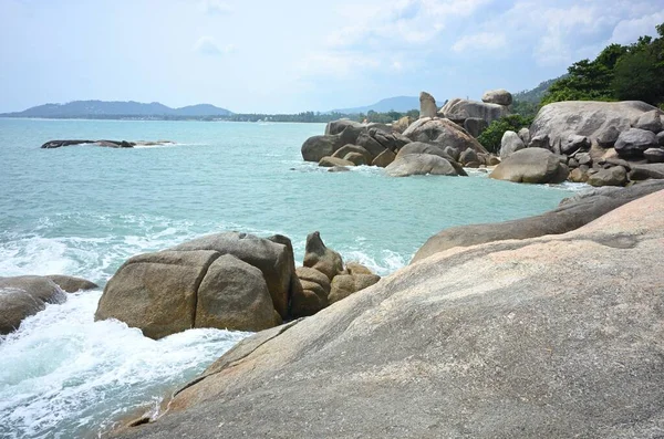 Piękne Ujęcie Skał Pobliżu Plaży Koh Samui Tajlandia — Zdjęcie stockowe