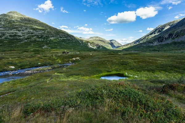 Pemandangan Lembah Valldalen Menuju Trollstigen Sunnmore More Romsdal Norwegia — Stok Foto