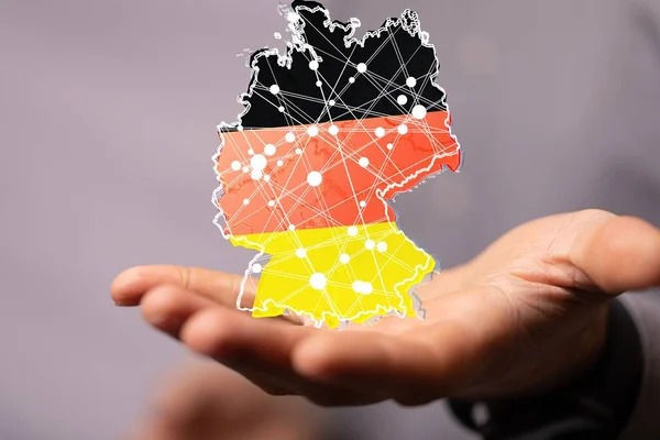 Almanya Nın Dijital Haritası — Stok fotoğraf